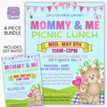 school pto, church, community, neighborhood, block party picnic bbq invite flyer sign set
